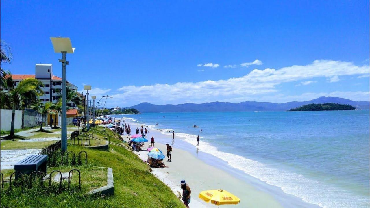 Apartamento Com Vista Do Mar Em Residencial Com Piscina Florianópolis المظهر الخارجي الصورة