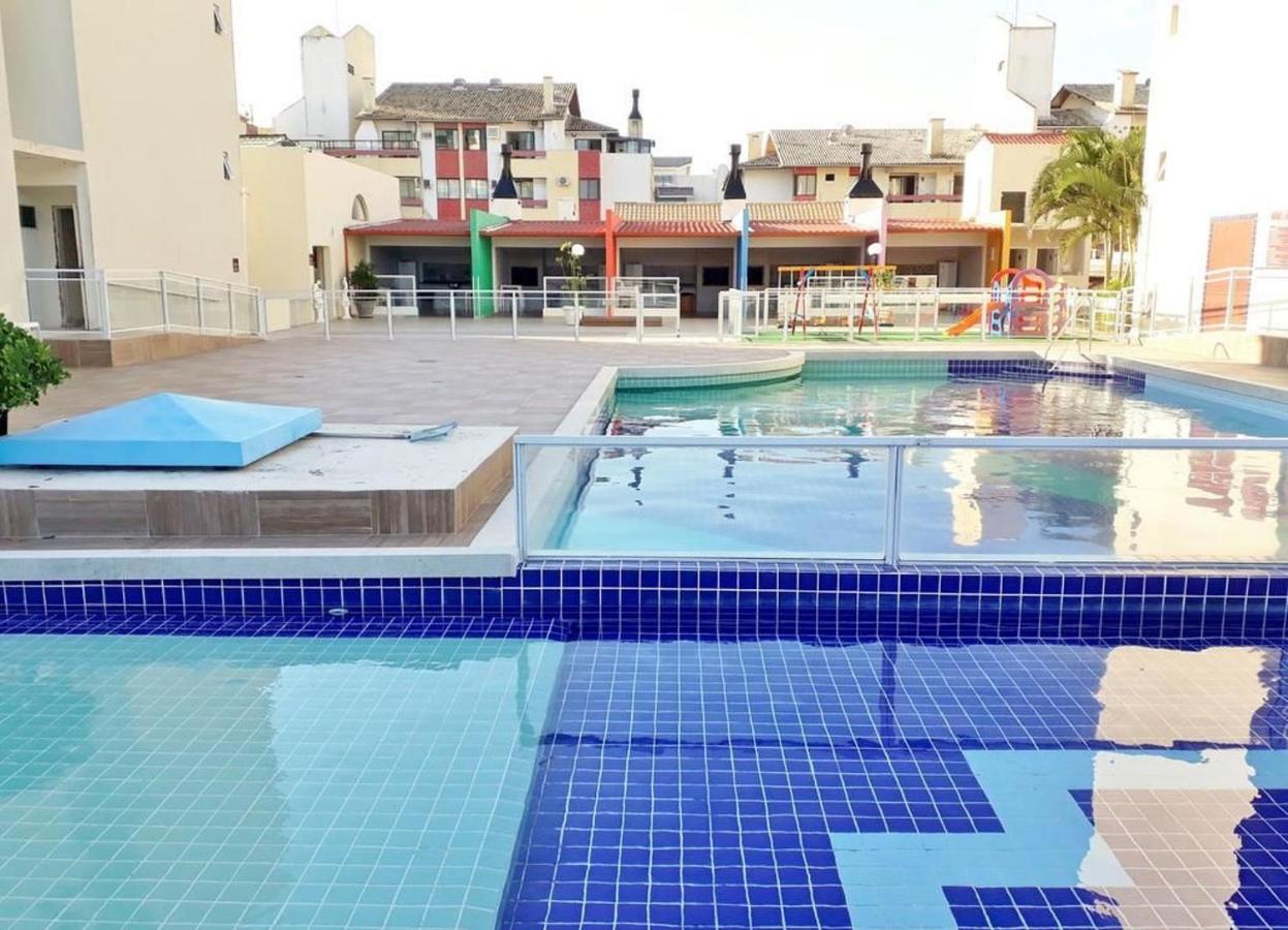 Apartamento Com Vista Do Mar Em Residencial Com Piscina Florianópolis المظهر الخارجي الصورة